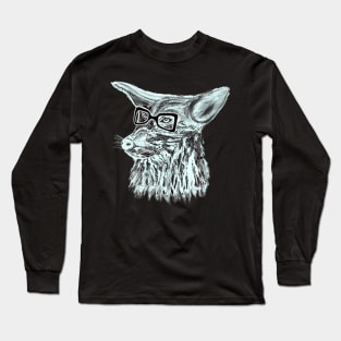 Icey Coyote Hipster All Ears Long Sleeve T-Shirt